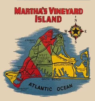 (image for) Massachusetts (4) Martha's Vinyard Vintage Vacation Stickers